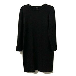 VTG Vintage Toula Womens Black Ribbed Knit Sheath Dress